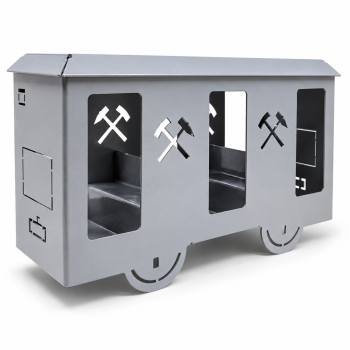 Erzrevier Mannschaftswagen aus Metall | Mannschaftshunt & Mannschaftslore – Grau